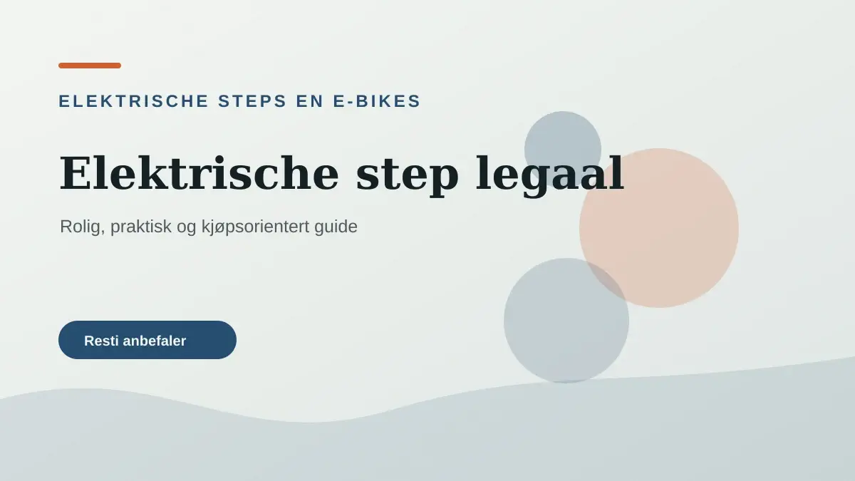 Elektrische step legaal op de openbare weg, editoriale illustratie voor de categorie elektrische steps en e-bikes op Slimgekozen.nl